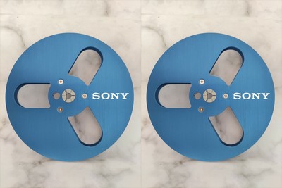 One Pair standard metal aluminum 7 '' Blue Tape reel for Sony tape recorder
