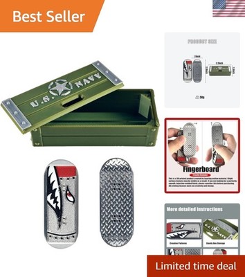Magnetic Kickflip Fidget Slider Toy for Adults Mini Flip Fingerboard Skateboa...