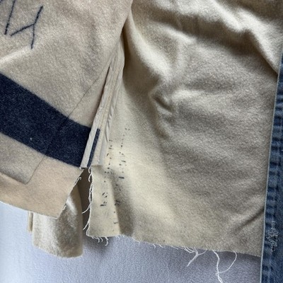 Greg Lauren US Navy Blanket GLJ Military Jacket Mens Large White