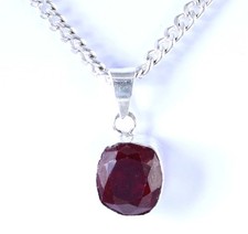 Certified Natural Red Ruby 9.75 Ct Cushion Gemstone Pendant Stunning Collection