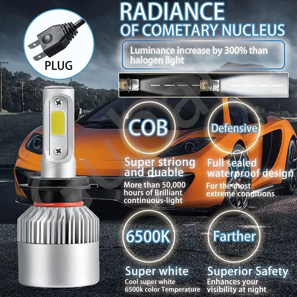 Kit de conversão de lâmpadas de faróis de LED 6000K para Nissan UD 1800 2000 2300 2600 3300 - Imagem 4 de 4