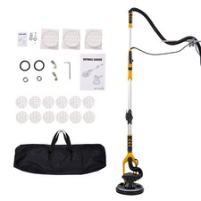 Electric Drywall Sander Dustless Wall Ceiling Vacuum Grinder Pole Tool LED