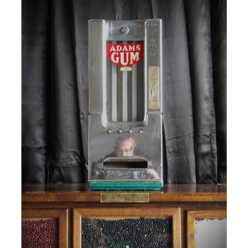 Country Store Coin Op Adams 1 Cent Penny Gum Vendor Candy