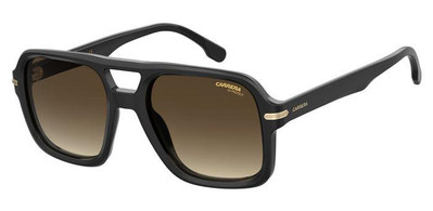 NWT Carrera CARRERA 317/S-0807 HA Rectangle 55mm Sunglasses Carrera 317-S Sunglasses Black 807-HA Lens BROWN SF 55-20  main image 3