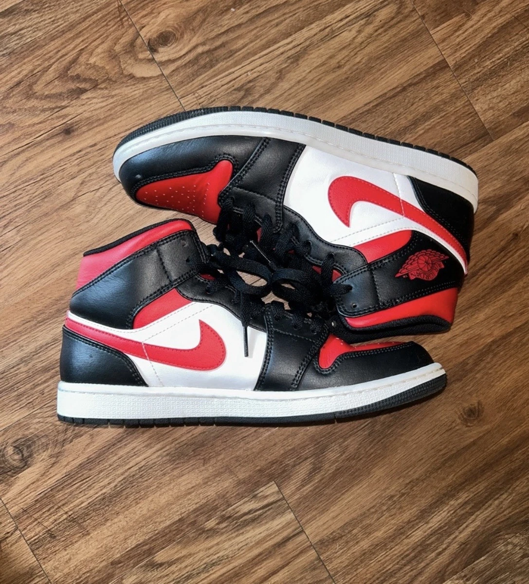 Jordan 1 Mid Black Red for Sale | Authenticity Guaranteed | eBay
