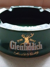 Glenfiddich Pure Malt Scotch Whisky Green Ashtray Ex Con..Ideal Fathers Day Gift