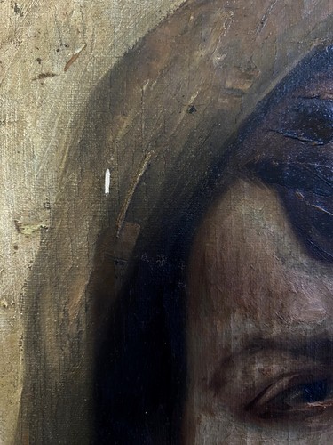 ANTICO QUADRO OLIO R. Frigerio RITRATTO GENERE SCUGNIZZO RAGAZZO con SIGARETTA - Foto 14 di 14
