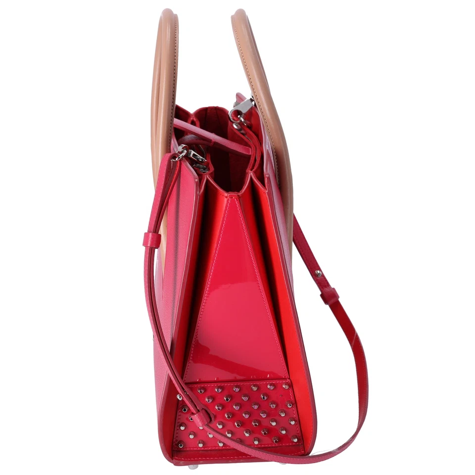 Christian Louboutin Paloma Medium Handbag Pink Leather Studded - Image 3 of 4
