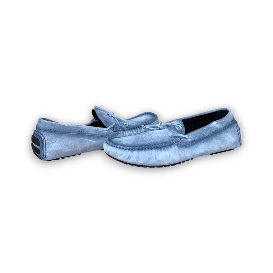 Мокасины мужские BOSS Driver синие натуральная кожа мокасины размер США 10 (ЕС 43) рекомендуемая розничная цена производителя 299 долл. США - Изображение 4 из 4