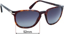 SFx Replacement Sunglass Lenses fits Persol 3019-S - 52mm Wide