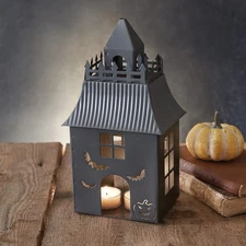 CTW Home Collection Metal Dracula's Tower Halloween Luminary, 10-inch Height,...