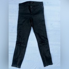 J Brand L 8001 leather Black Skinny Jeans