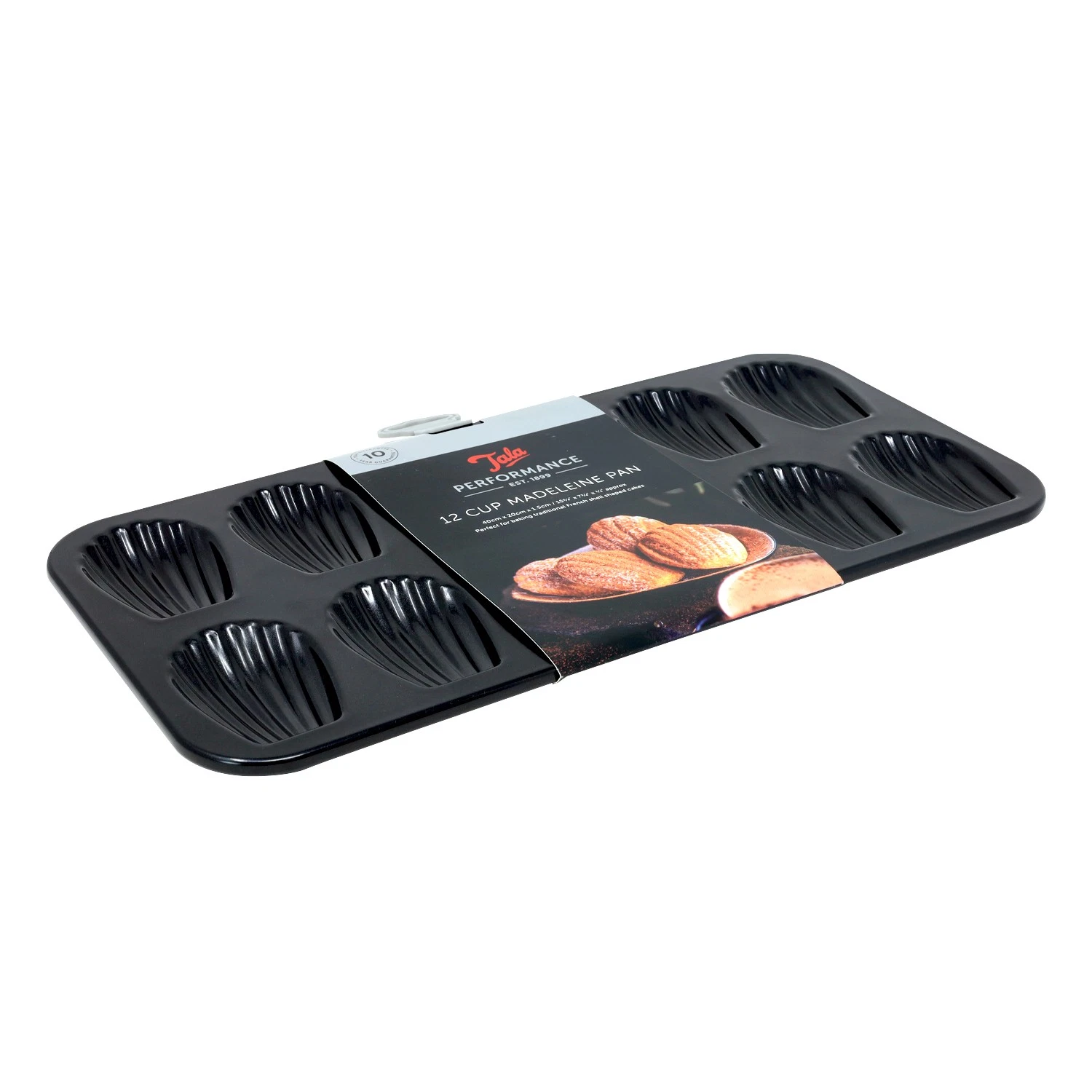 Madeleine Shell Cake Pan 12 Cup Carbon Steel Eclipse Non-Stick Coating Black