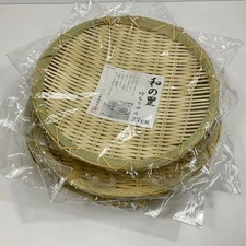 Zaru Bamboo Soba Buckwheat Noodle Round Colander 27 cm Japanese Wooven Bamboo