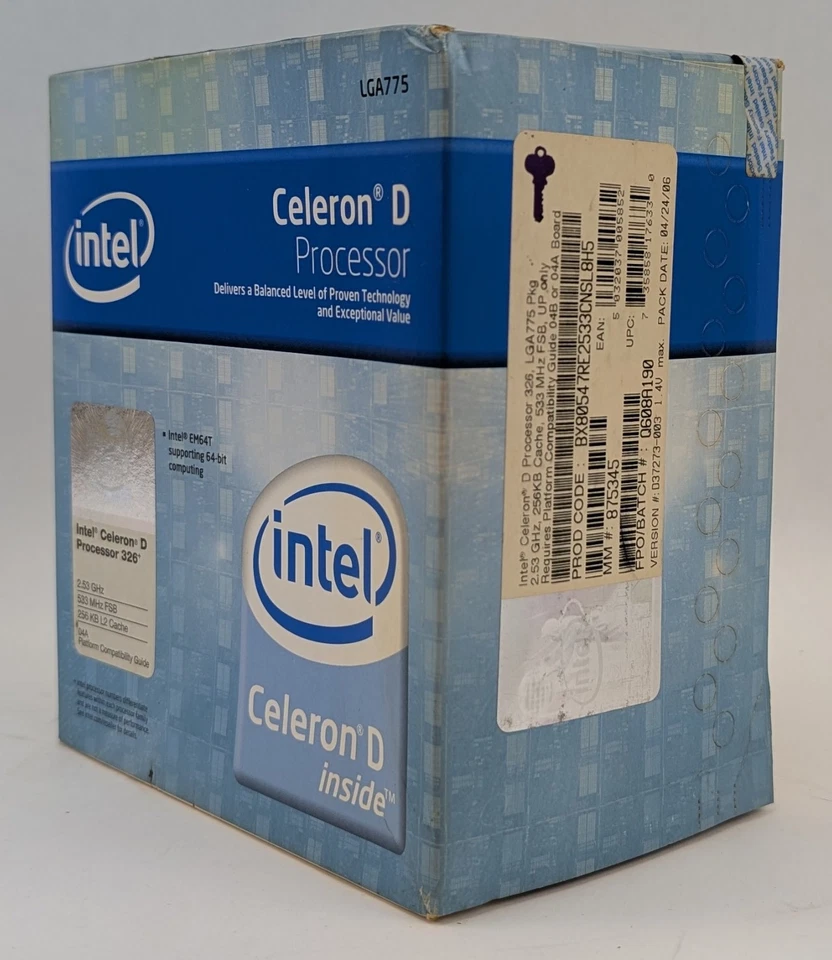 New Intel Celeron D Processor 336 2.80 Ghz 533 Mhz FSB 256 KB L2 Cache w/ Cooler - Image 3 of 4
