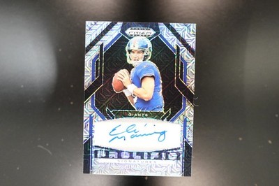 2025 Panini Prizm Black Prolific Eli Manning Auto Mojo Prizm /25 New York Giants