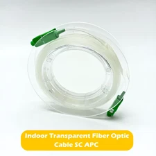 SC APC Indoor Transparent Fiber Optic Cable G657A2 Invisible Singlemode Simplex