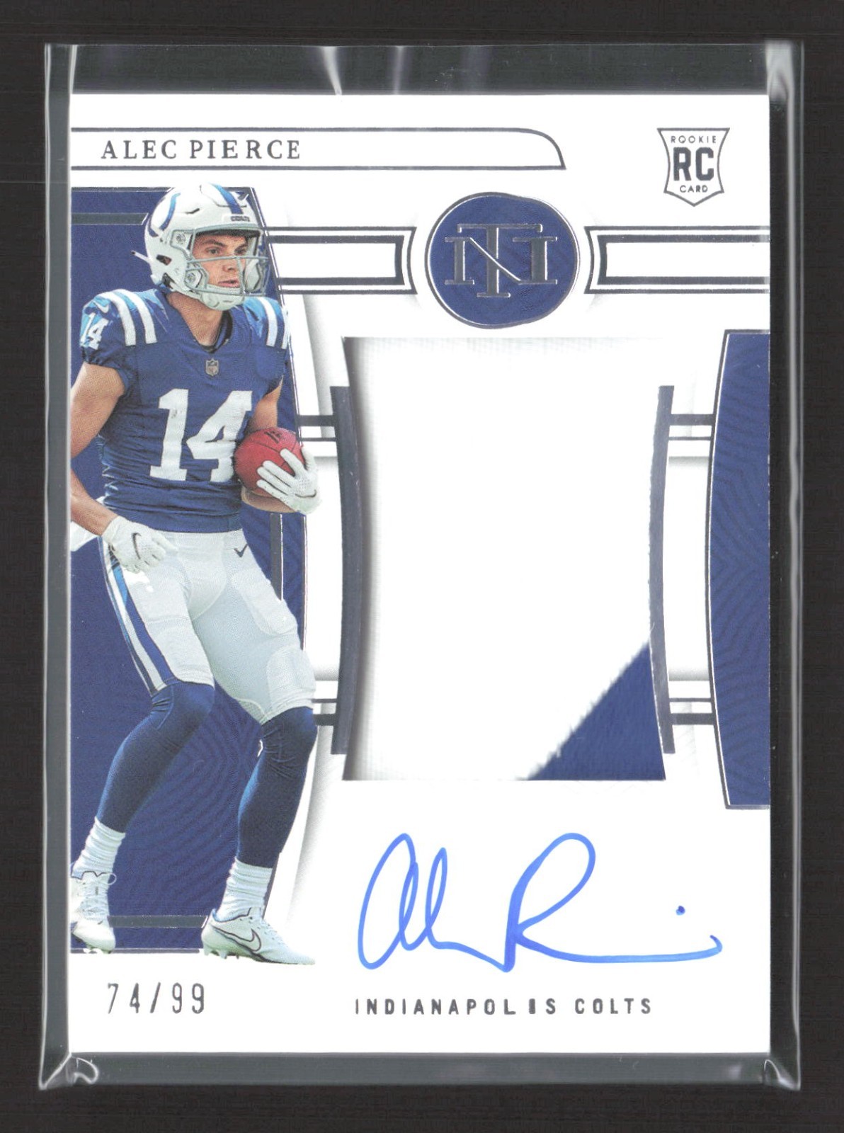 2022 Panini National Treasures - Rookie Patch Auto Alec Pierce #179 /99