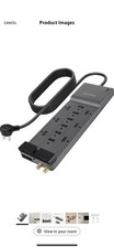 Belkin Surge Protector Power Strip W/ 12 AC Outlets  8Ft Long Flat Plug, Ul-Lis