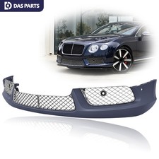 Primed Front Bumper Cover Grille Set For 2012-2015 Bentley Continental Gt Gtc