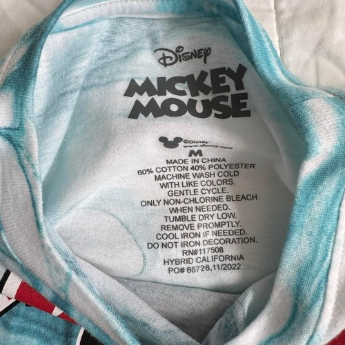 Mickey mouse graphic tee White and blue tie dye youth size 10 summer casual - Picture 3 of 5