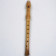 Zamir Wood Soprano Recorder Flute Musical Instrument Vintage Natural With Case