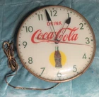 Coca-Cola Vintage Electric Corded Advertising Wall Clock - Soda Theme