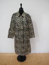 Nylon Regenmantel Grösse M Damen Vintage Leoparden Look S827