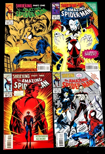 Amazing Spider-Man #390-393 (1994) THE COMPLETE “SHRIEKING” ARC STORY LINE!