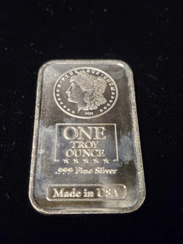 One Troy Ounce New Fine Silver .999 Morgan Bar