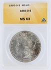 1883-O Morgan Silver Dollar ANACS MS63 S$1 New Orleans Minted No Reserve