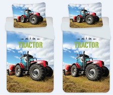 Traktor Trecker Partner-Bettwäsche 2 Personen Doppelbett 135x200 80x80 Baumwolle