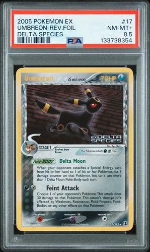 2005 Pokemon EX Delta Species Umbreon Rev. Foil #17 PSA 8.5 NM-MT+