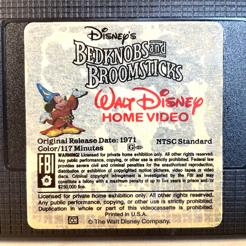 BEDKNOBS AND BROOMSTICKS (1971) VHS Disney - Animation Comedy Adventure Musical - Imagen 8 de 10