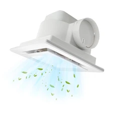 35W Bathroom Exhaust Fan w/ LED Light 110 CFM High-Power Ventilation 4 Inch Duct