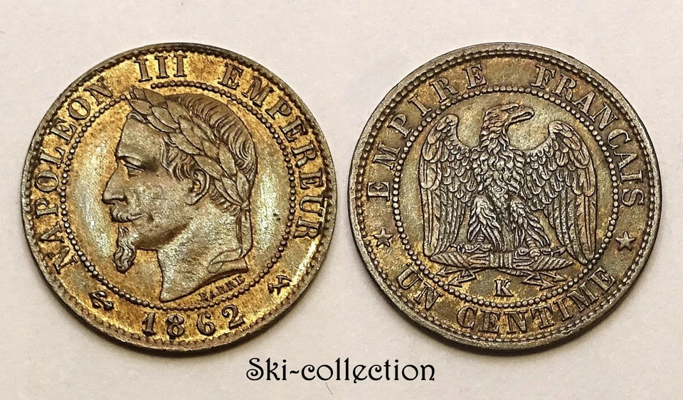 1 Centime 1862 K (Bordeaux) Napoléon III°. Bronze - Photo 1/1