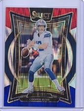2024 Panini Select - Cooper Rush #22 Red Blue Prizm Shock Dallas Cowboys
