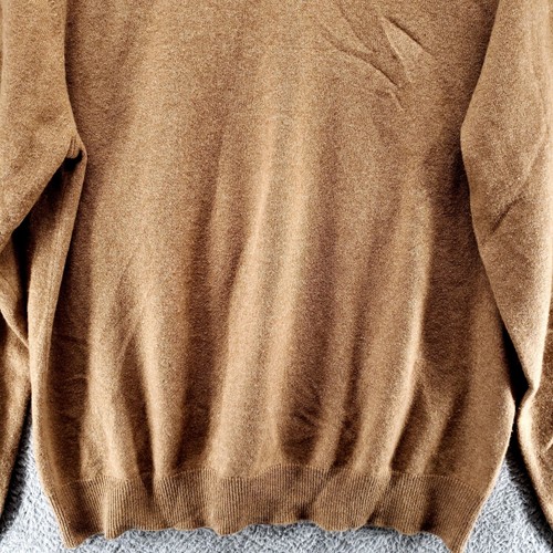 Uniqlo 100% Cashmere Sweater Womens L large Beige Crew Neck Long Pullover Jumper - Picture 8 of 24
