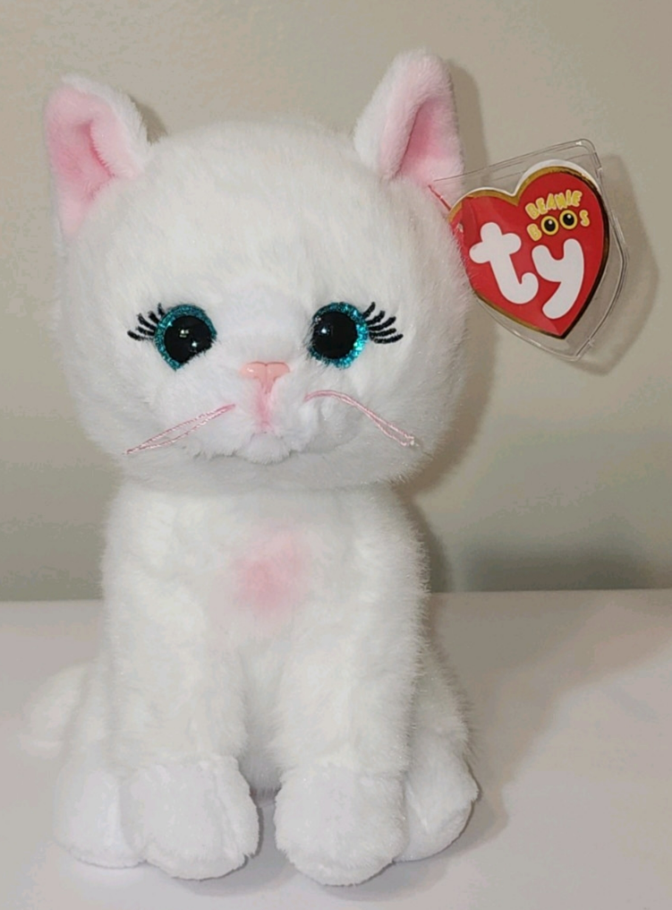 Ty Beanie Boos 2025 AMELIA the White Kitty Cat 6