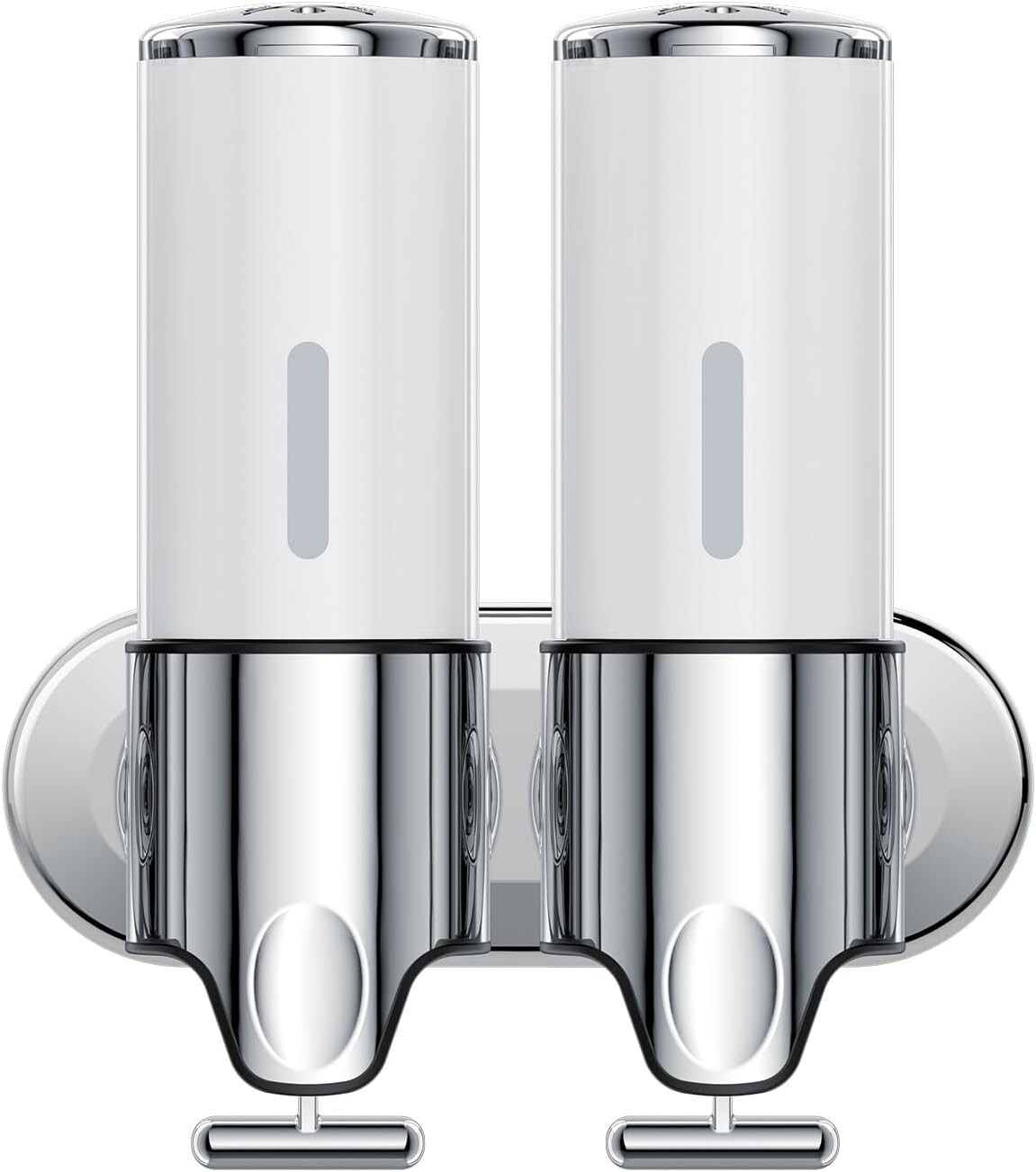 Sanitizer Gel, Shampoo and Soap Dispenser Wall Mounted, Double Twin Fill