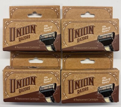 Union Razor All Brands 4/$23.99 Union Razors 4 Replacement Cartridges (MACH III COMPATIBLE) | eBay