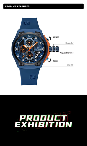 NAVIFORCE Men’s Quartz Watch High Quality Luxury Silicone Strap Waterproof Lumes - Picture 8 of 19
