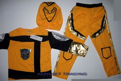 Transformers Bumble Bee costume dress up pretend mask pants 3pc cosplay size 3