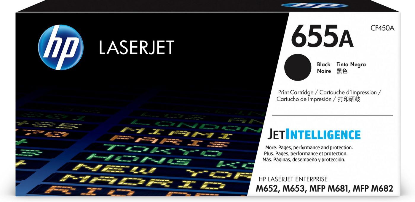 Genuine HP CF450A (655A) Black Toner Cartridge Open