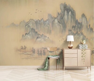 3D Retro Mountain ZHUA26865 Wallpaper Wall Murals Removable Self-adhesive Ann