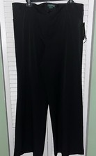 Lauren Ralph Lauren Black Jacie Modern Flare Slimming Dress Pant Size 18 New