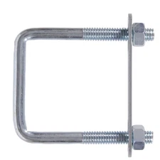 Hillman 3/8-16 x 3 x 4 In. Square U-Bolt w/ Hex Nuts, Zinc-Plated