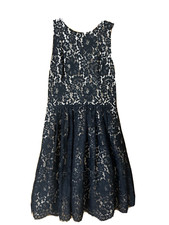 Eliza J Dress Women's Sz 6 Black Lace Overlay Party Cocktail Exposed Zipper