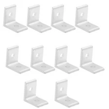 10pcs 2020 Right Angle 2-Hole Corner Bracket for 2020 Aluminum Extrusion Profile
