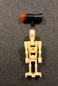 LEGO Star Wars Minifigure Battle Droid - Tan, Angled Arms (SW0001B)